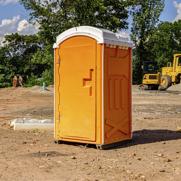 how often are the porta potties cleaned and serviced during a rental period in Wapella IL